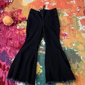 We The Free Black Wide Leg Flare Jeans